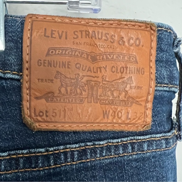 Levi 511 Men’s Denim 40x32 Straight Relaxed Work Hike Yard Farm School Comfort - Picture 3 of 9